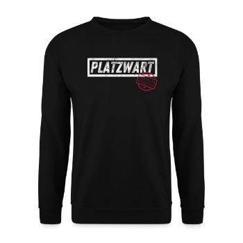 Platzwart - geprüfte Qualität - Unisex Pullover - Schwarz - Vorne - Alina (178cm) & Michal (187cm)
