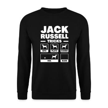 Jack Russel Dog Owner - Unisex Sweatshirt - black - Front - Alina (178cm) & Michal (187cm)