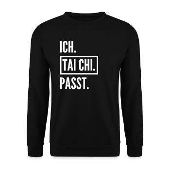 Tai Chi Geschenk - Unisex Pullover - Schwarz - Vorne - Alina (178cm) & Michal (187cm)