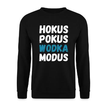 Hokus Pokus Wodka Modus - Vodka-Trinker - Unisex Pullover - Schwarz - Vorne - Alina (178cm) & Michal (187cm)