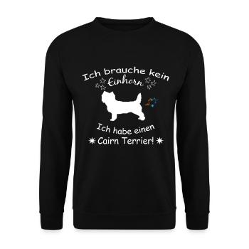 Cairn Terrier - Cairn Terrier Hund - Unisex Pullover - Schwarz - Vorne - Alina (178cm) & Michal (187cm)