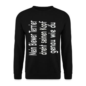 Biewer Yorkshire Terrier - Biewer Terrier - Unisex Pullover - Schwarz - Vorne - Alina (178cm) & Michal (187cm)