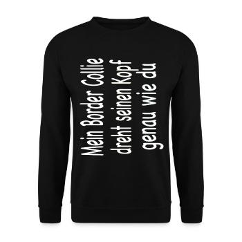 Border Collie - Border Collie Hund - Unisex Pullover - Schwarz - Vorne - Alina (178cm) & Michal (187cm)