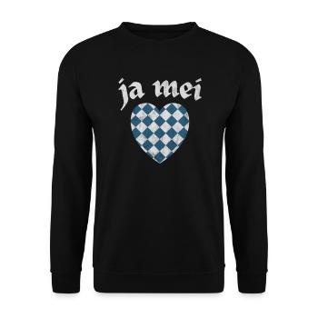 Ja Mei - Bayrisch Boarisch Bayern - Unisex Pullover - Schwarz - Vorne - Alina (178cm) & Michal (187cm)