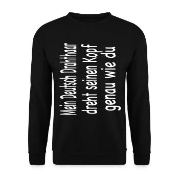 Deutsch Drahthaar Hund - Deutsch Drahthaar - Unisex Pullover - Schwarz - Vorne - Alina (178cm) & Michal (187cm)