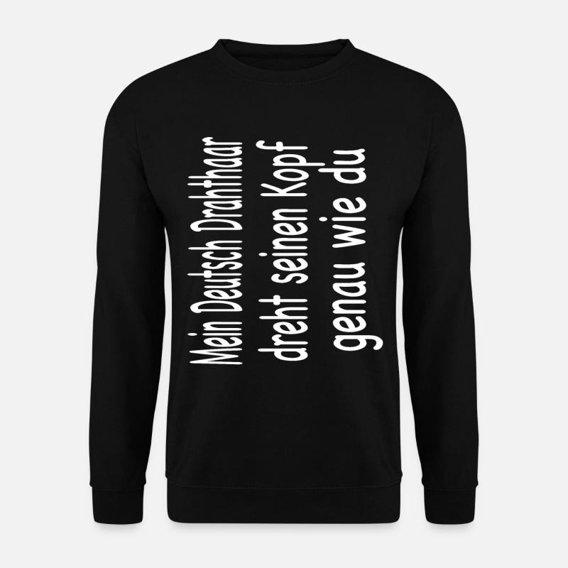 Deutsch Drahthaar Hund - Deutsch Drahthaar - Unisex Pullover - Schwarz