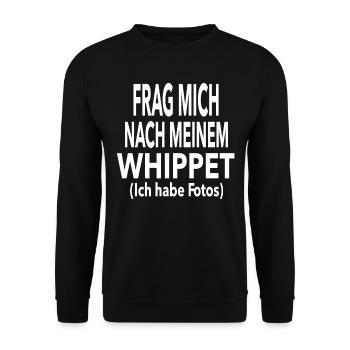 Whippet - Unisex Pullover - Schwarz - Vorne - Alina (178cm) & Michal (187cm)