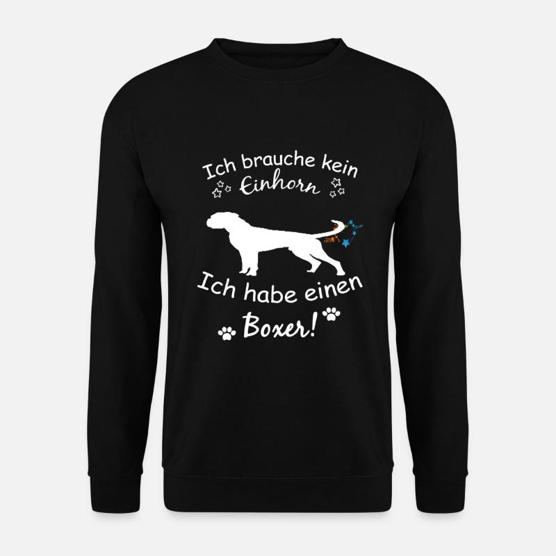 Boxer Hund - Deutscher Boxer - Unisex Pullover - Schwarz