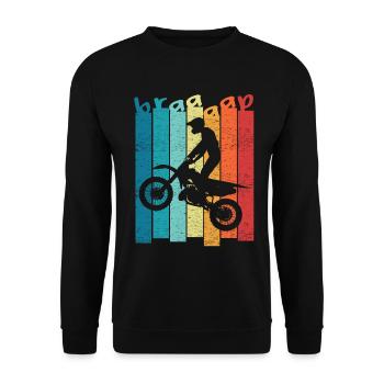 moto dirtbike motocross motocross - Sweat-shirt Unisexe - noir - Devant - Alina (178cm) & Michal (187cm)