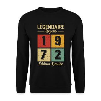 Légendaire Depuis 1972 Édition limitée - Sweat-shirt Unisexe - noir - Devant - Alina (178cm) & Michal (187cm)