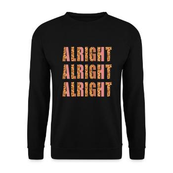 Alright Alright Leopard Print Texas Pride Texan - Unisex Sweatshirt - black - Front - Alina (178cm) & Michal (187cm)