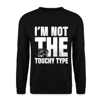 Je ne suis pas le type délicat - Porcupine - Sweat-shirt Unisexe - noir - Devant - Alina (178cm) & Michal (187cm)