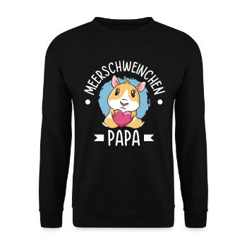 Guinea Pig Dad - Unisex Pullover - Schwarz - Vorne - Alina (178cm) & Michal (187cm)