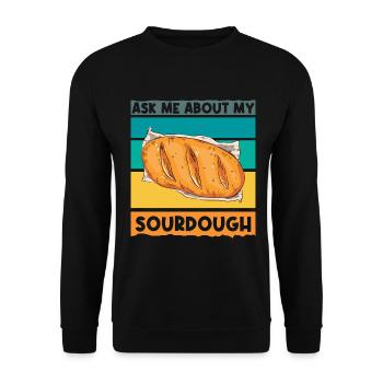 Sourdough Starter - Bread Baker - Unisex Pullover - Schwarz - Vorne - Alina (178cm) & Michal (187cm)