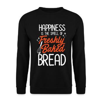 Smell Of Baked Bread | Baker - Unisex Pullover - Schwarz - Vorne - Alina (178cm) & Michal (187cm)