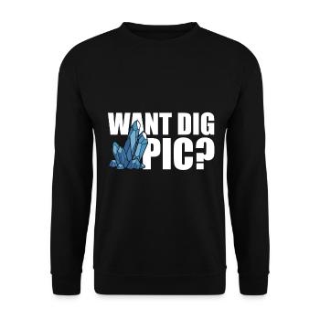 Funny Geologist - Unisex Pullover - Schwarz - Vorne - Alina (178cm) & Michal (187cm)