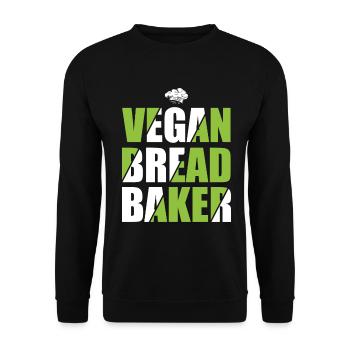 Vegan Bread Baker - Unisex Pullover - Schwarz - Vorne - Alina (178cm) & Michal (187cm)