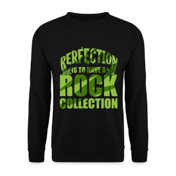 Perfection Is To Have A Rock Collection - Unisex Sweatshirt - black - Front - Alina (178cm) & Michal (187cm)