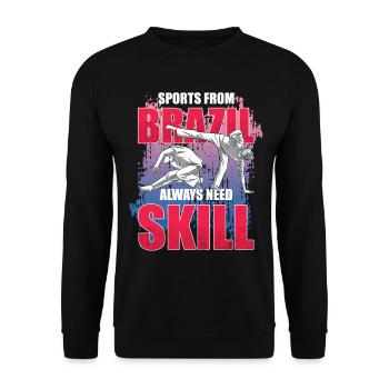 Les sports du Brésil ont toujours besoin d’habileté - Capoeira - Sweat-shirt Unisexe - noir - Devant - Alina (178cm) & Michal (187cm)