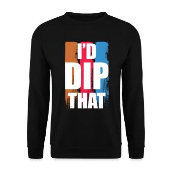 I’d Dip That - Joueur de Dodgeball - Sweat-shirt Unisexe - noir - Devant - Alina (178cm) & Michal (187cm)