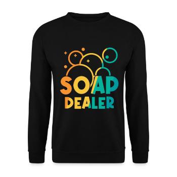 Marchand de savon - Fabrication de savon - Sweat-shirt Unisexe - noir - Devant - Alina (178cm) & Michal (187cm)