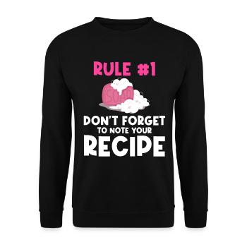 Don't Forget To Note Your Recipe - Soap Making - Unisex Pullover - Schwarz - Vorne - Alina (178cm) & Michal (187cm)