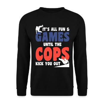Parkour Design pour Freerunner | Freerunning - Sweat-shirt Unisexe - noir - Devant - Alina (178cm) & Michal (187cm)