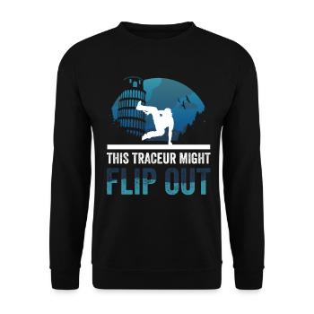 Parkour Design pour Freerunner | Freerunning - Sweat-shirt Unisexe - noir - Devant - Alina (178cm) & Michal (187cm)