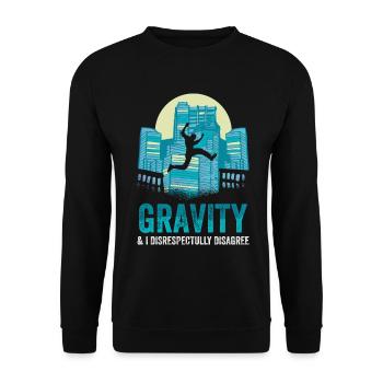 Parkour Design pour Freerunner | Freerunning - Sweat-shirt Unisexe - noir - Devant - Alina (178cm) & Michal (187cm)