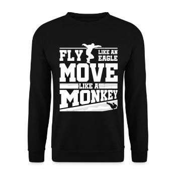 Parkour Design pour Freerunner | Freerunning - Sweat-shirt Unisexe - noir - Devant - Alina (178cm) & Michal (187cm)