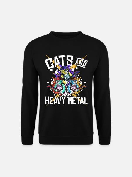 Cats & Heavy Metal - Unisex Sweatshirt - black