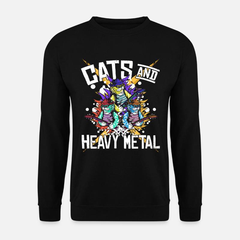 Cats & Heavy Metal - Unisex Sweatshirt - black
