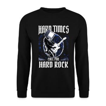 Hard Times Call For Heavy Metal - Unisex Sweatshirt - black - Front - Alina (178cm) & Michal (187cm)