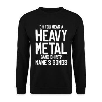 Funny Heavy Metal Band - Unisex Pullover - Schwarz - Vorne - Alina (178cm) & Michal (187cm)
