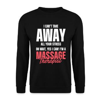 Massage Therapist - Unisex Sweatshirt - black - Front - Alina (178cm) & Michal (187cm)