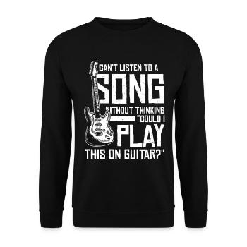 Heavy Metal Fan & Guitar Player - Unisex Pullover - Schwarz - Vorne - Alina (178cm) & Michal (187cm)
