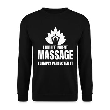Massage Therapist - Unisex Sweatshirt - black - Front - Alina (178cm) & Michal (187cm)