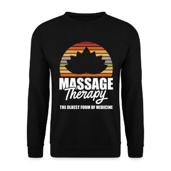 Massage Therapist - Unisex Sweatshirt - black - Front - Alina (178cm) & Michal (187cm)