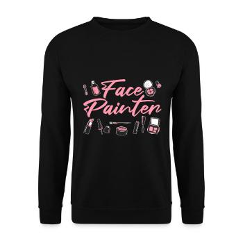 Maquilleuse - Face Painter - Sweat-shirt Unisexe - noir - Devant - Alina (178cm) & Michal (187cm)