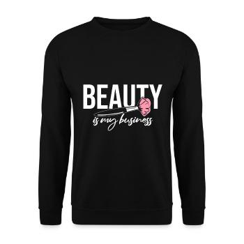 Beauty Is My Business - Makeup Artist - Unisex Pullover - Schwarz - Vorne - Alina (178cm) & Michal (187cm)