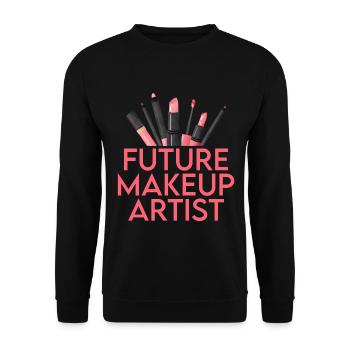 Future Makeup Artist - Unisex Sweatshirt - black - Front - Alina (178cm) & Michal (187cm)