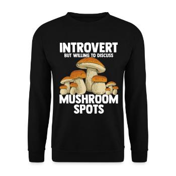Chasse aux champignons - Sweat-shirt Unisexe - noir - Devant - Alina (178cm) & Michal (187cm)