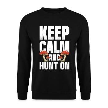 Chasse aux champignons - Sweat-shirt Unisexe - noir - Devant - Alina (178cm) & Michal (187cm)