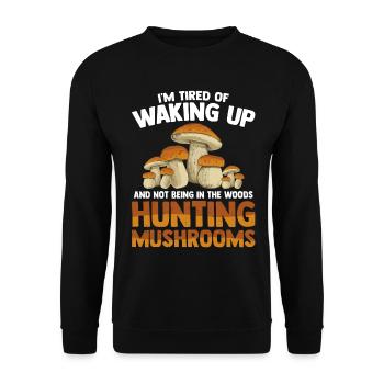 Chasse aux champignons - Sweat-shirt Unisexe - noir - Devant - Alina (178cm) & Michal (187cm)