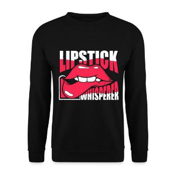 Lipstick Whisperer - Makeup Artist - Unisex Pullover - Schwarz - Vorne - Alina (178cm) & Michal (187cm)