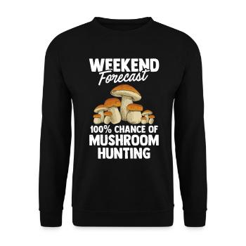 Chasse aux champignons - Sweat-shirt Unisexe - noir - Devant - Alina (178cm) & Michal (187cm)