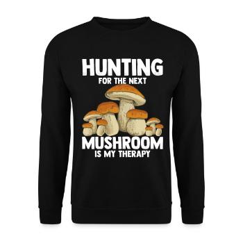 Chasse aux champignons - Sweat-shirt Unisexe - noir - Devant - Alina (178cm) & Michal (187cm)