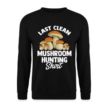 Mushroom Hunting - Unisex Pullover - Schwarz - Vorne - Alina (178cm) & Michal (187cm)