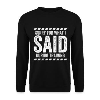Entraîneur personnel - Sweat-shirt Unisexe - noir - Devant - Alina (178cm) & Michal (187cm)