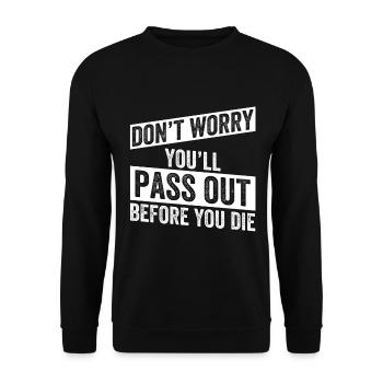 Entraîneur personnel drôle - Sweat-shirt Unisexe - noir - Devant - Alina (178cm) & Michal (187cm)